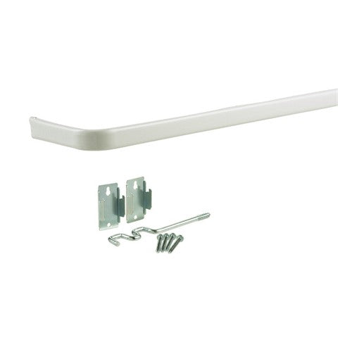 Kenney White Traditional/Transitional Curtain Rod 48 in. L X 86 in. L KN522