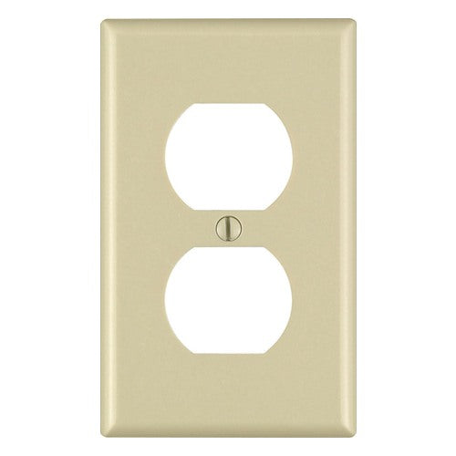 Leviton Ivory 1 gang Thermoset Plastic Duplex Wall Plate 86003-IMP 10 pk