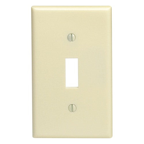 Leviton Ivory 1 gang Thermoset Plastic Toggle Wall Plate 86001-IMP 10 pc