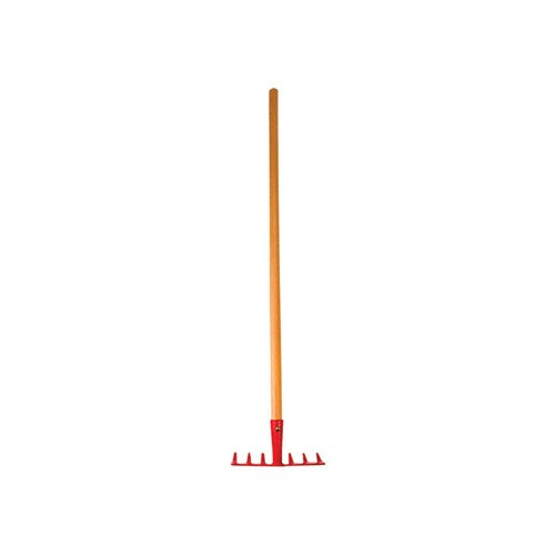 Rugg Buddy Bee 31 in. 7 Tine Steel Rake Wood Handle CO1