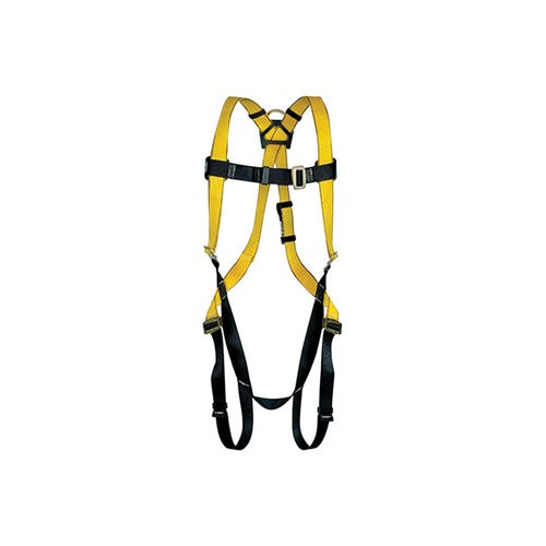 Safety Works Unisex Polyester Adjustable Safety Harness 400 lb. cap. Yellow 10096481 1 pc