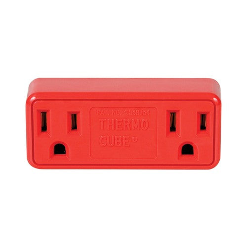 Thermocube Non-Polarized 2 outlets Outlet Converter TC-21 1 pk