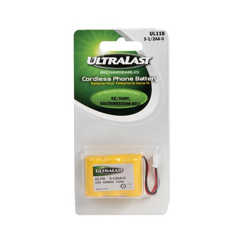 UltraLast Ni-Cad AA 3.6 V 0.4 mAh Cordless Phone Battery 3-1/2AA-U 1 pk