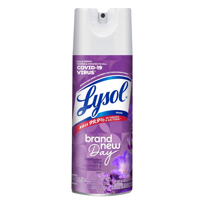 Lysol Brand New Day Lavender and Cotton Blossom Scent Disinfectant 12.5 oz, Pack of 6
