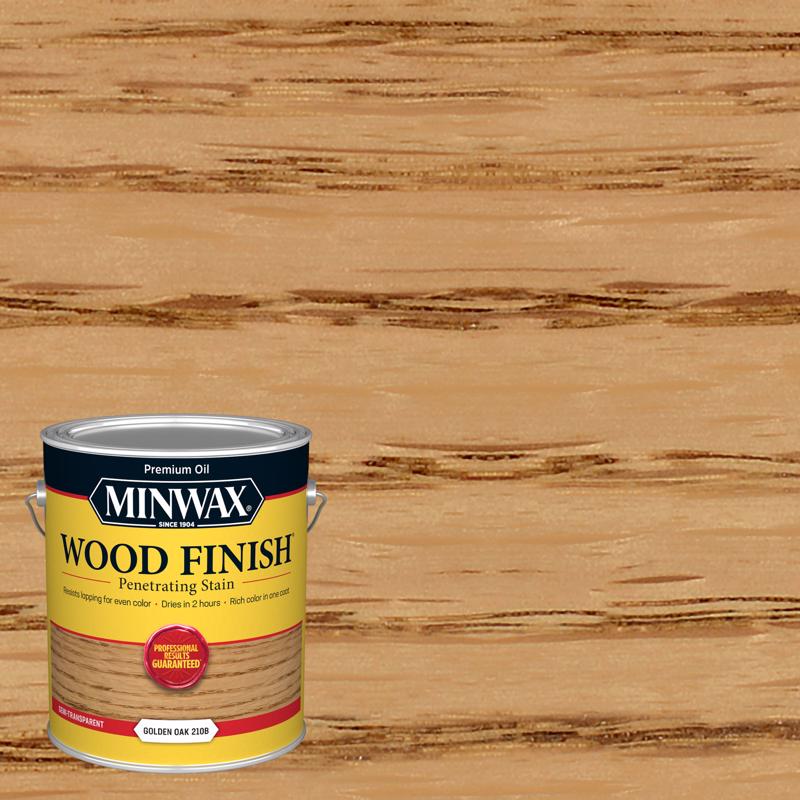 Minwax Wood Finish Semi-Transparent Golden Oak Oil-Based Penetrating Wood Stain 1 gal 710710000, Pack of 2