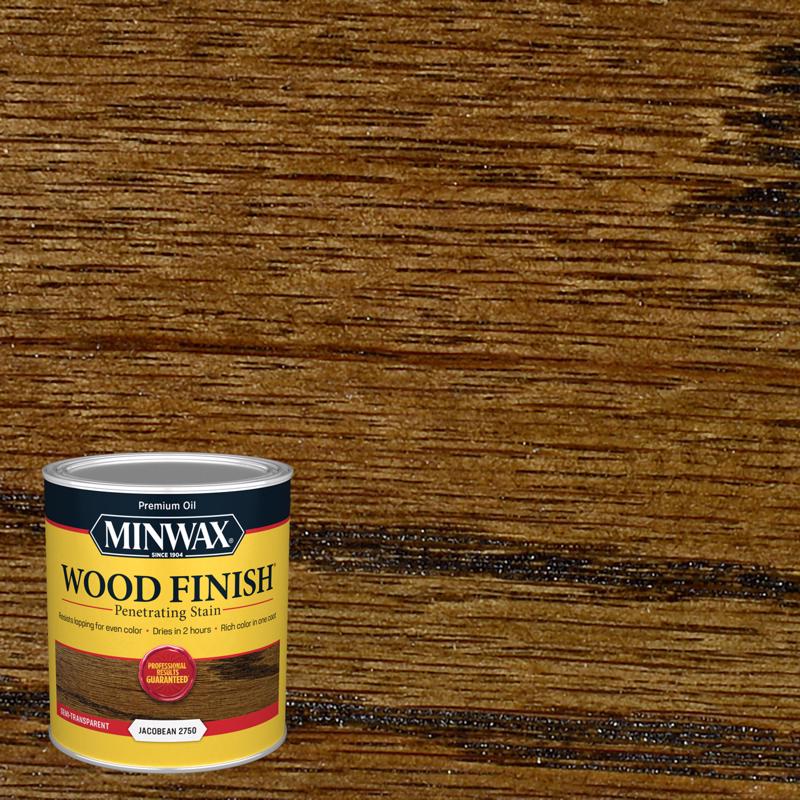 Minwax Wood Finish Semi-Transparent Jacobean Oil-Based Penetrating Wood Stain 1 qt 70014444, Pack of 4