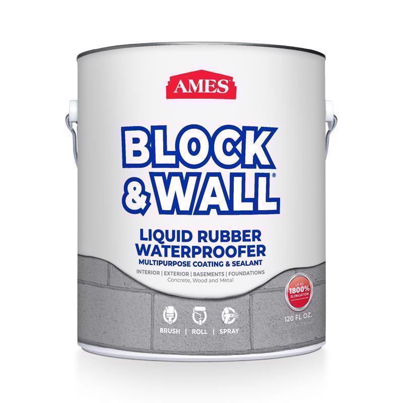 AMES Block & Wall White Liquid Rubber Waterproof and Sealer BWRF1, Pack of 4