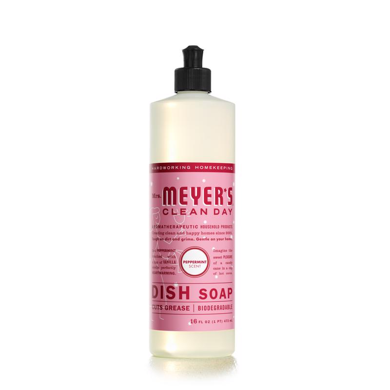 Mrs. Meyer's Clean Day Peppermint Scent Liquid Dish Soap 16 oz 70212 1 pk, Pack of 6
