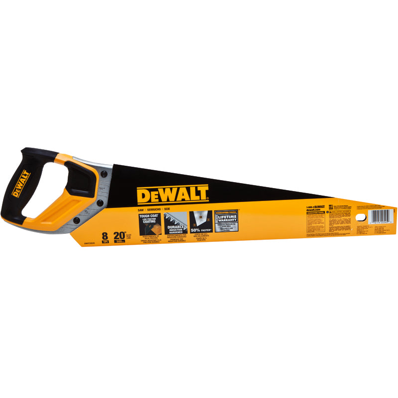 DeWalt 20 in. High Carbon Steel Handsaw 8 TPI DWHT20545L 1 pc