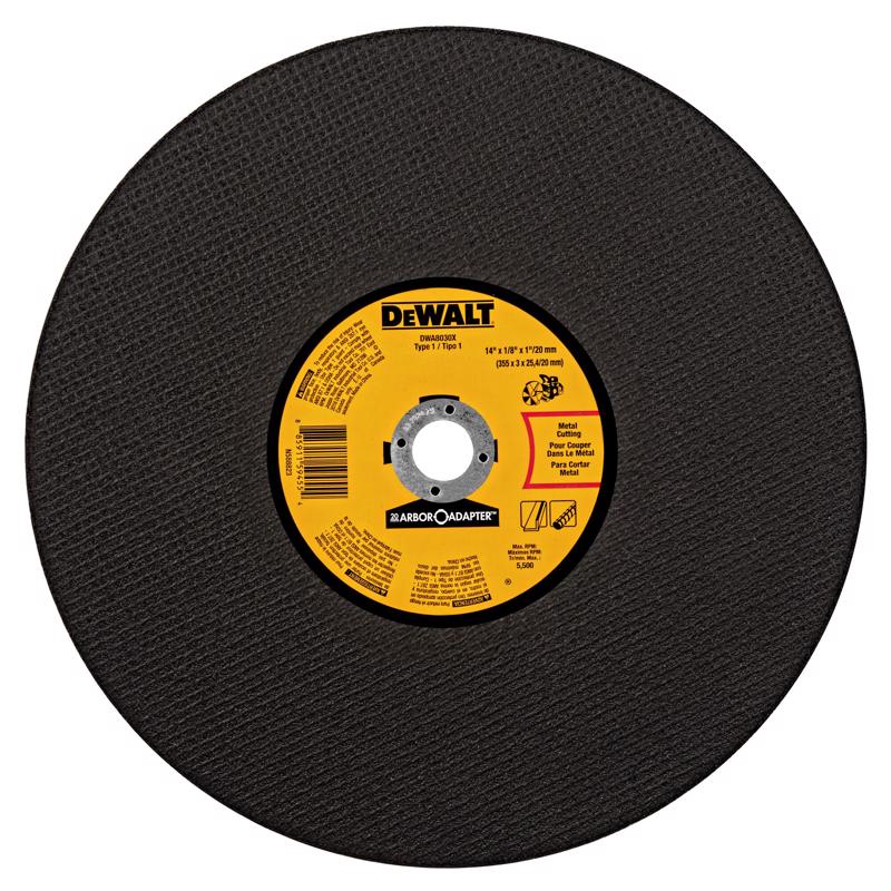 DeWalt 14 in. D X 20 mm X 1/8 in. thick Aluminum Oxide Cut-Off Wheel DWA8030X 1 pk