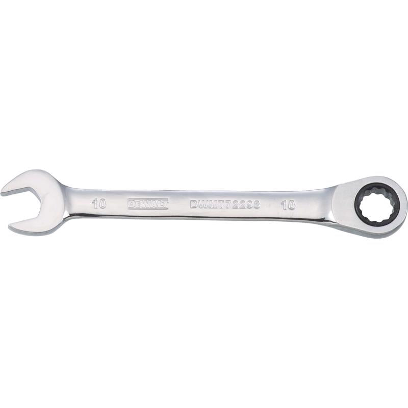 DeWalt 10 mm X 10 mm 12 Point Metric Ratcheting Combination Wrench 5-5/32 in. L DWMT72298OSP 1 pc