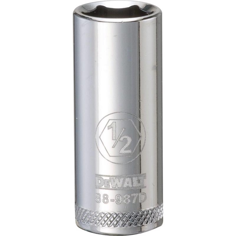 DeWalt 1/2 in. X 3/8 in. drive SAE 6 Point Deep Socket DWMT88987OSP 1 pc