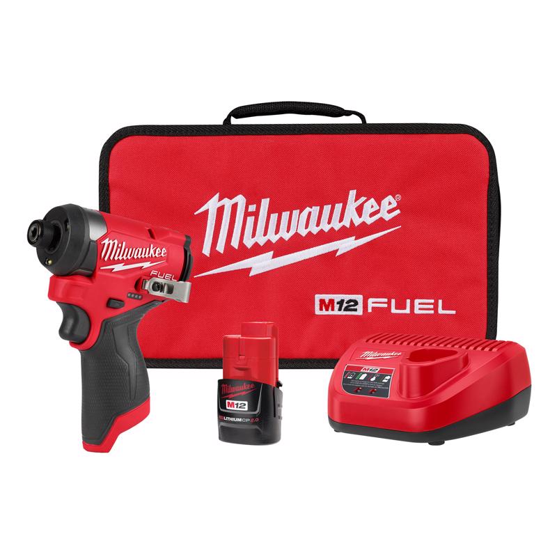 Milwaukee M12 FUEL 1/4 in. Cordless Brushless Impact Driver Kit (Battery & Charger) 3453-21