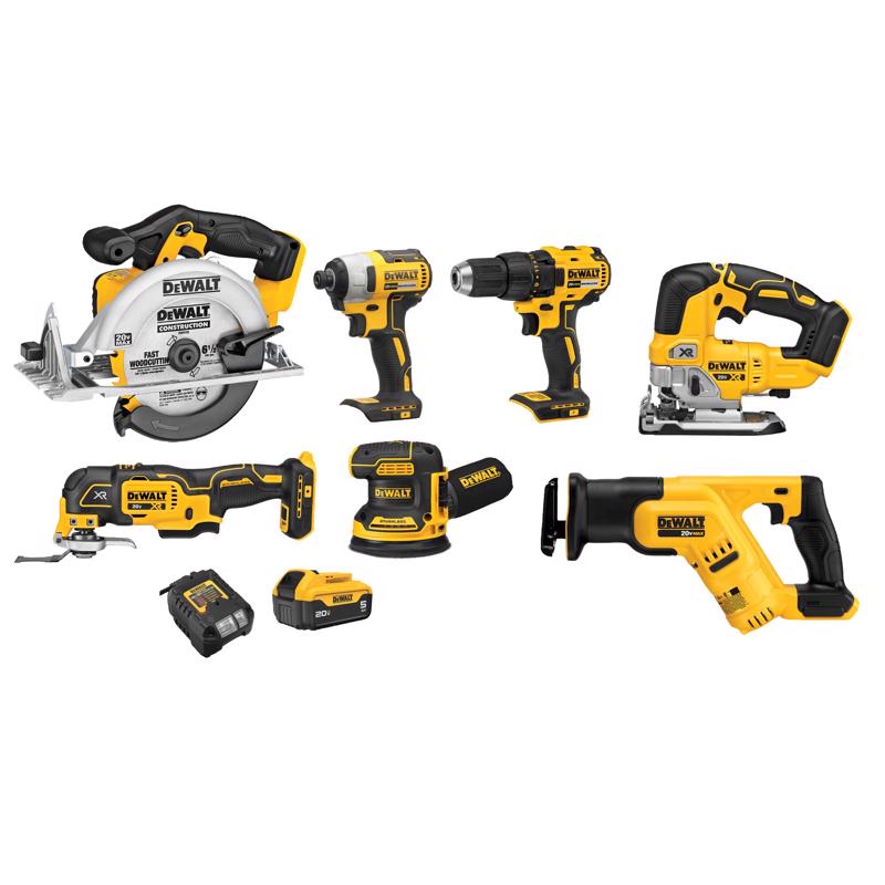 DeWalt 20V MAX Cordless Brushed 7 Tool Combo Kit DCK751P1