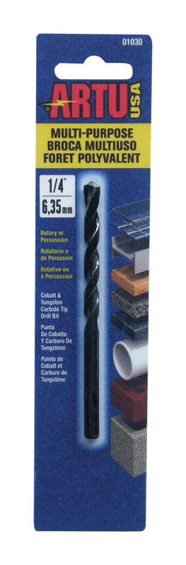 ARTU 1/4 in. X 4-1/8 in. L Tungsten Carbide Tipped Drill Bit Straight Shank 01030 1 pc