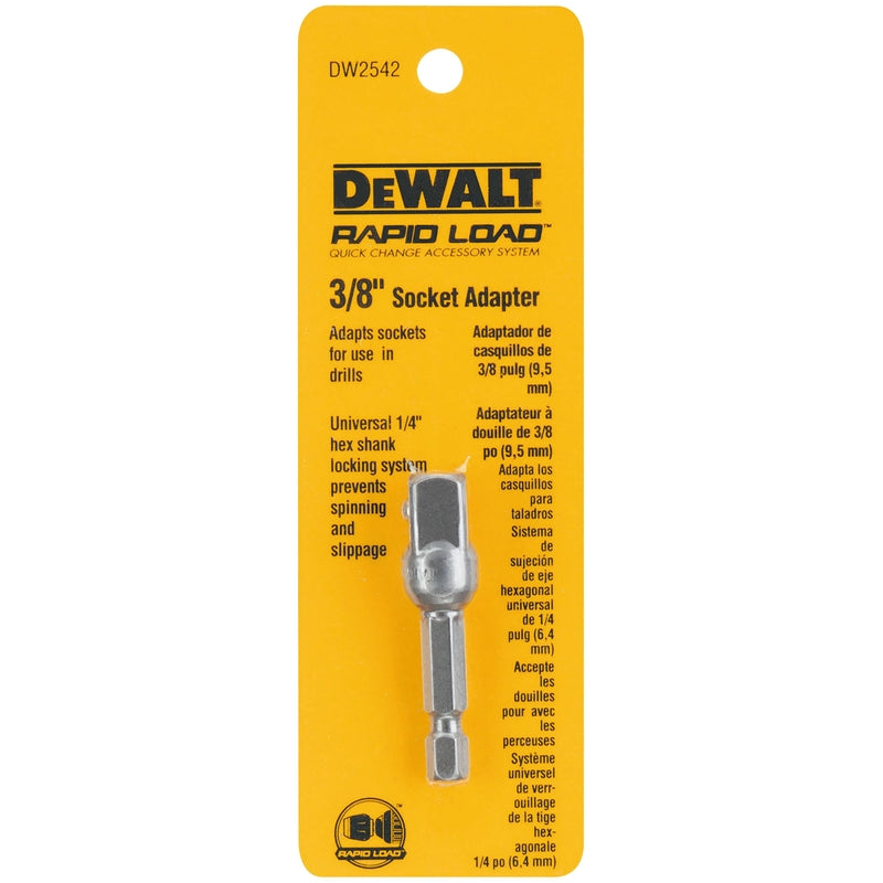 DeWalt Impact Ready 2 in. L X 3/8 in. drive Socket Adapter DW2542 1 pc, Pack of 3