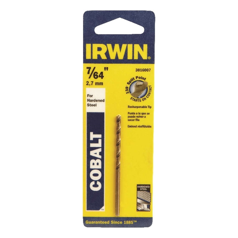 IRWIN 7/64 in. X 2-5/8 in. L Cobalt Alloy Steel Drill Bit Straight Shank 3016007 1 pc