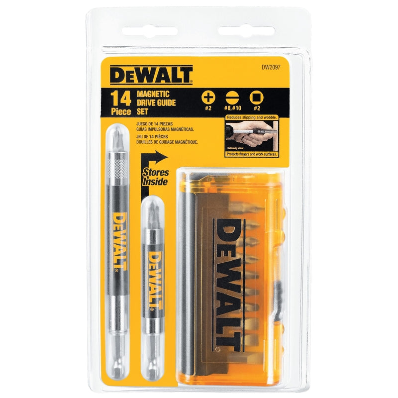 DeWalt Assorted Drive Guide Bit Set Heat-Treated Steel DW2097 14 pc