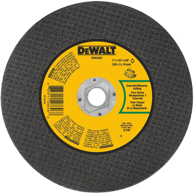DeWalt High Performance 7 in. D X 5/8 in. X 1/8 in. thick Aluminum Oxide Masonry Cutting Saw Blade DWA3502 1 pc