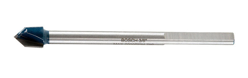 Bosch 3/8 in. X 4 in. L Carbide Tipped Glass and Tile Bit 3-Flat Shank GT500 1 pc