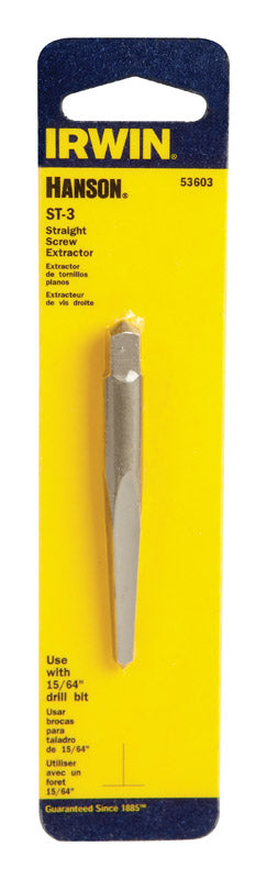 Irwin Hanson 15/64 in. X 15/64 in. D Carbon Steel Straight Screw Extractor 6 in. 53603 1 pc, Pack of 3