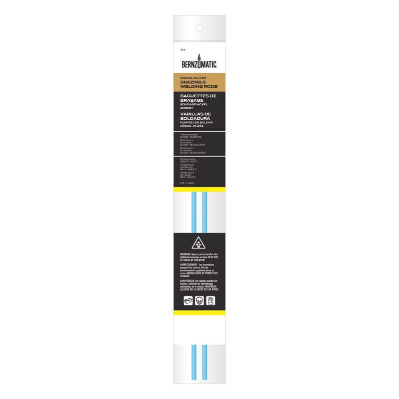 Bernzomatic 1/5 in. D X 12 in. L Nickel Brazing/Welding Rods 328637 2 pk, Case of 6