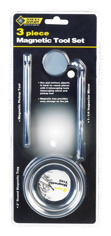 Steel Grip Silver Magnetic Tool Set 1 lb. pull DR67849 3 pc
