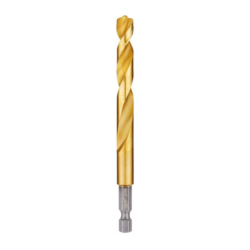 Milwaukee Shockwave 23/64 in. X 4.61 in. L Titanium Red Helix Drill Bit Hex Shank 48-89-4620 1 pc