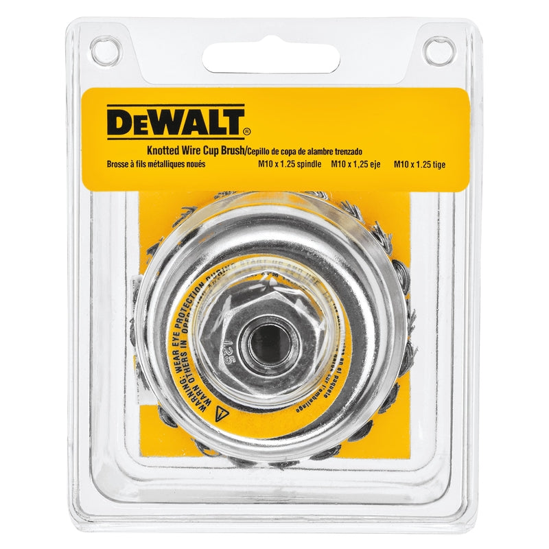 DeWalt 4 in. D X 5/8-11 in. Knotted Carbon Steel Cup Brush 14000 rpm DW4916 1 pc