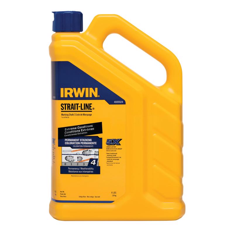 Irwin Strait-Line 4 lb Permanent Marking Chalk Indigo Blue 4935524 1 pk