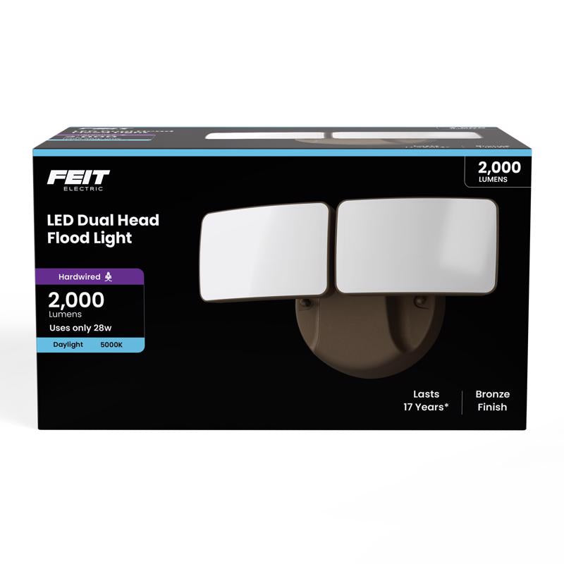 Feit LED Switch Hardwired LED Bronze Security Floodlight S9DFL/850/BZ/V1