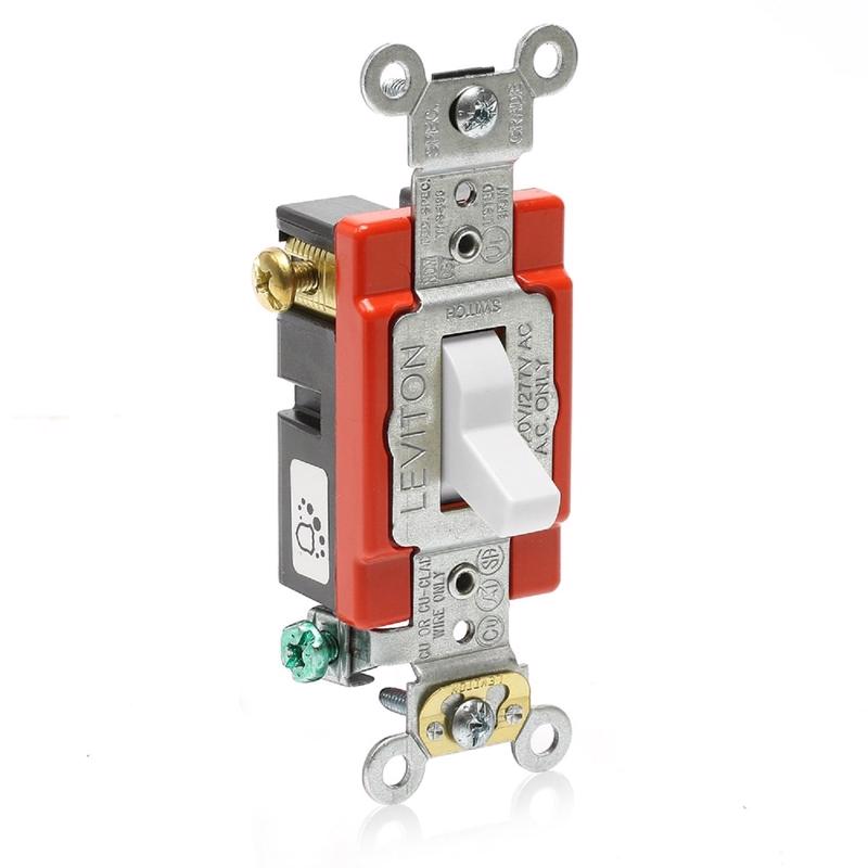 Leviton 20 amps 3-Way Antimicrobial Treated Toggle AC Quiet Switch White A1223-02W 1 pk