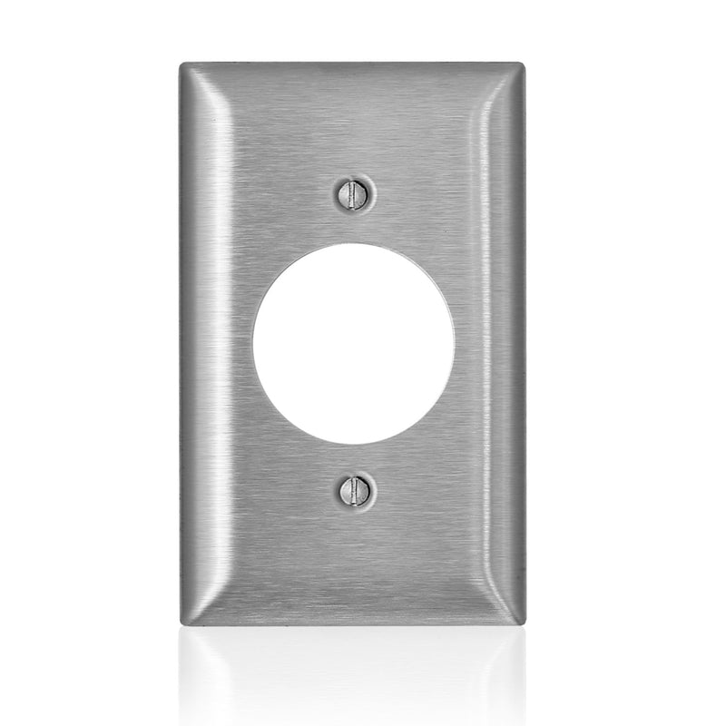 Leviton C-Series Stainless Steel 1 gang Metal Single Outlet Wall Plate SL721-000 1 pk
