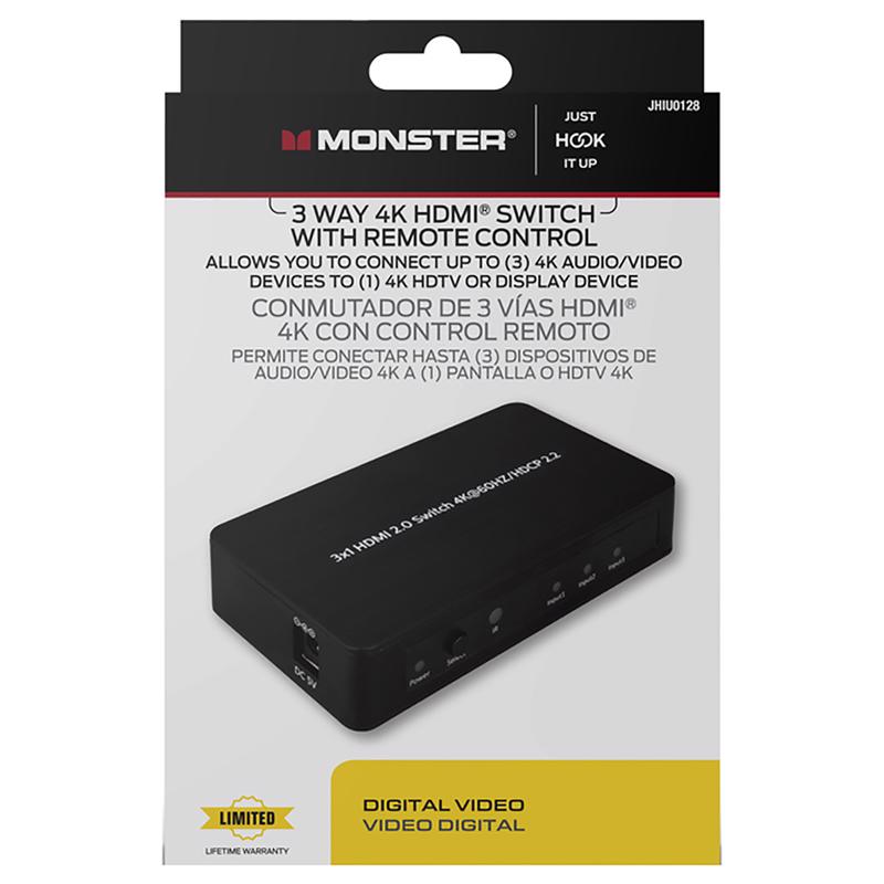Monster Just Hook It Up HDMI Switch JHIU0128 1 pk