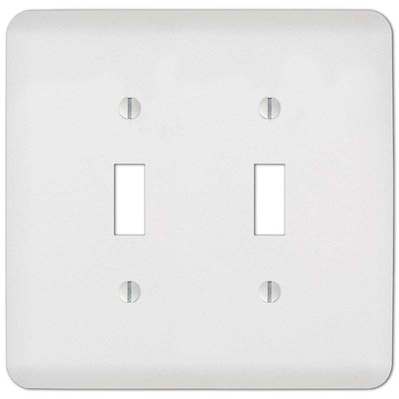 Amerelle Capri Paintable Textured White 2 gang Stamped Steel Toggle Wall Plate 635TTW 1 pk