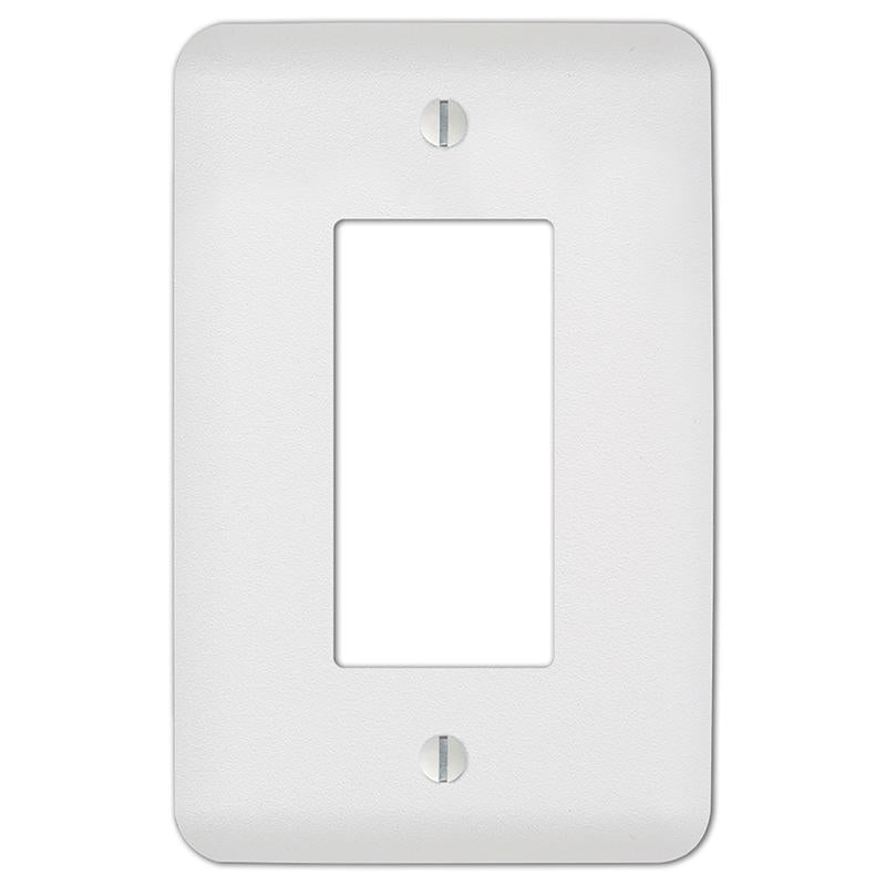 Amerelle Capri Paintable Textured White 1 gang Stamped Steel Decorator Wall Plate 635RW 1 pk