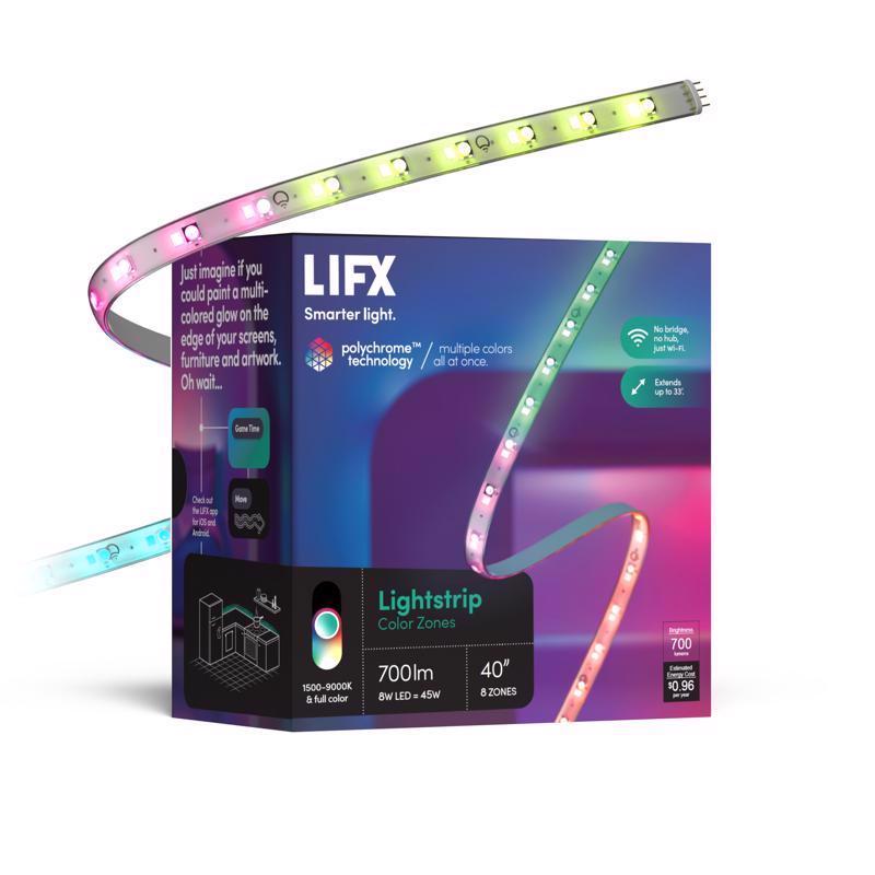 LIFX Smart Home 40 in. L Color Changing Plug-In LED Smart-Enabled Tape Light LZ3TV1MUS 1 pk