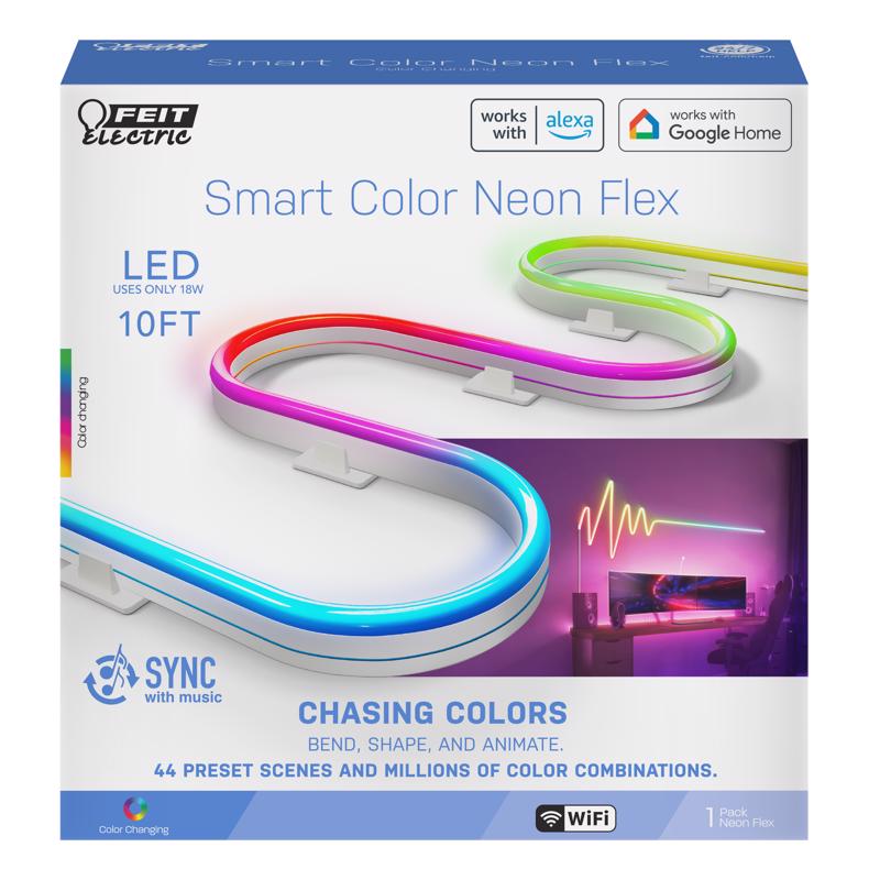 Feit 10 ft. L Color Changing Plug-In LED Rope Lights NF10/CHASE 1 pk