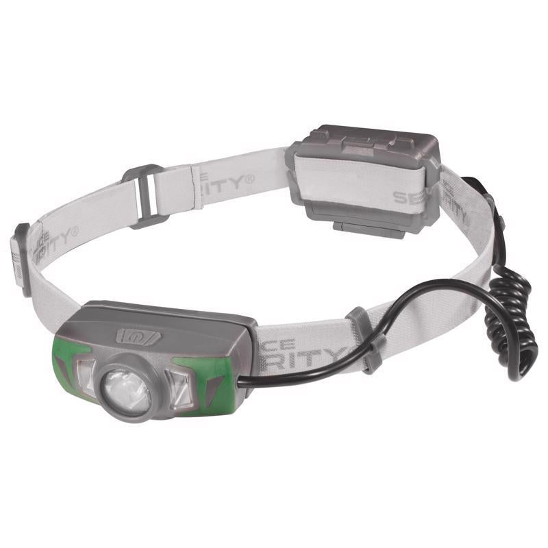 Police Security 550 lm Gray/Green LED Rechargeable Head Lamp AAA Battery 97743