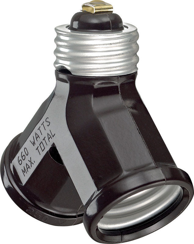 Leviton Plastic Medium Base Socket Adapter 00128-000 1 pk, Pack of 10
