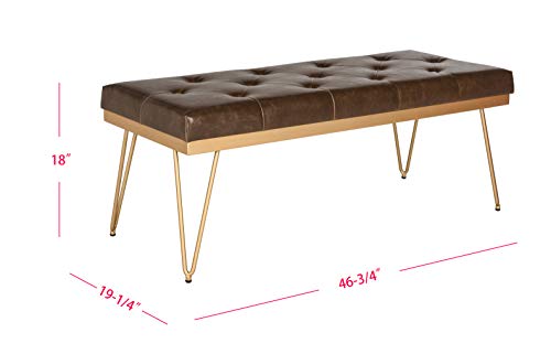 Home Collection Marcella Brown & Gold Bench
