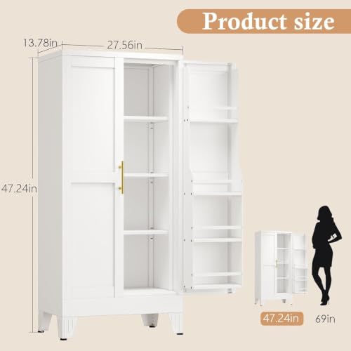 48" H Metal Kitchen Pantry Storage Cabinet