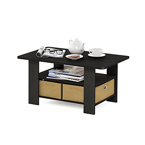 Andrey Small Modern Coffee Table with Storage Shelf