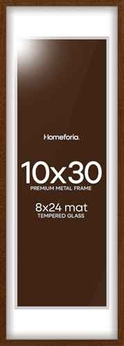 10x30 Brown Oak Picture Frame