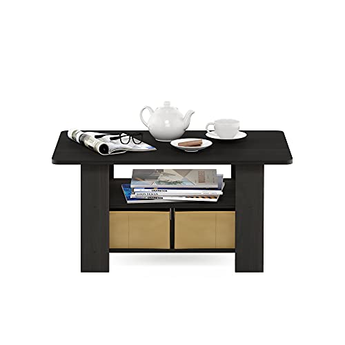 Andrey Small Modern Coffee Table with Storage Shelf