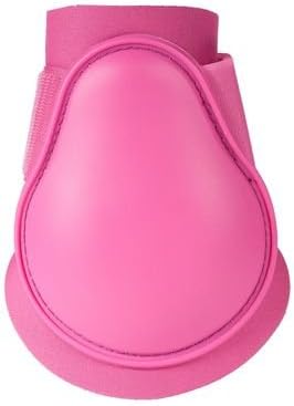 HORZE Chicago Fetlock Rear Boots | Lightweight, Adjustable, Jumping Horse Boots (Pair) - Lady Light Pink - Cob