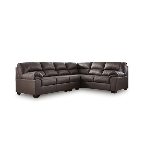 Whitlock 3 Piece Faux Leather Sectional Couch