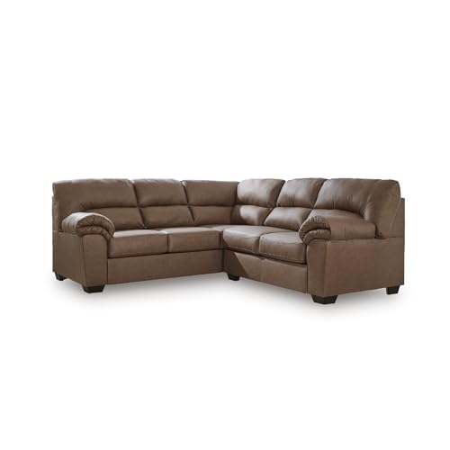 Caramel Faux Leather Sectional