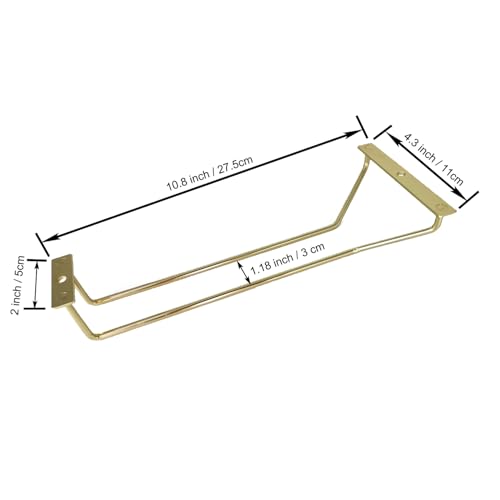 10.8 Inch Gold Wine Glass Rack (2 Count)