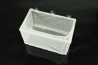 Double Chamber Fine Net Aquarium Breeder & Isolation Tank 10 Inches Long, Aquatic Fish Breeding Box, Fry Isolation Box, Hatching Box, Juvenile Spawning Incubator